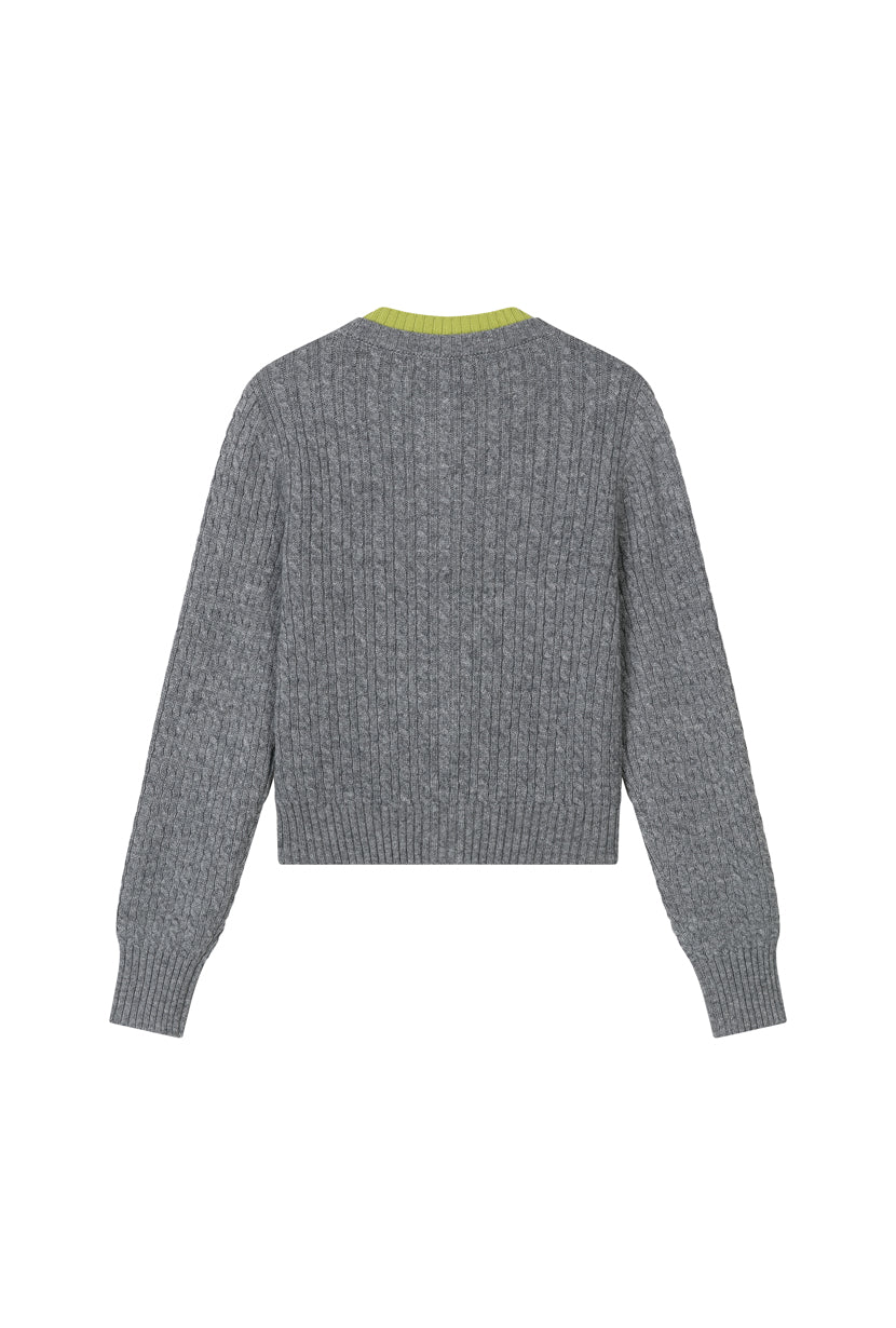 Petite Studio's Carmina Wool Cardigan in Grey