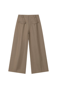 Petite Studio's Carlo Wool Blend Wide Pants in Camel
