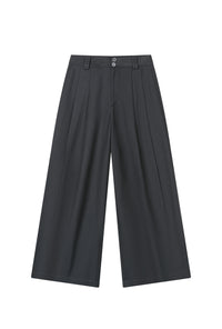 Petite Studio's Carlo Wool Blend Wide Pants in Grey