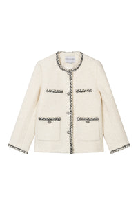 Petite Studio's Charmaine Oversized Wool Tweed Coat in Ivory