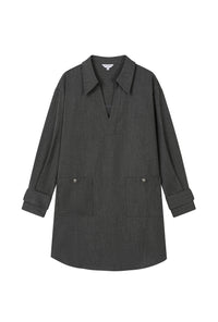 Petite Studio's Abby Wool Blend Dress in Charcoal