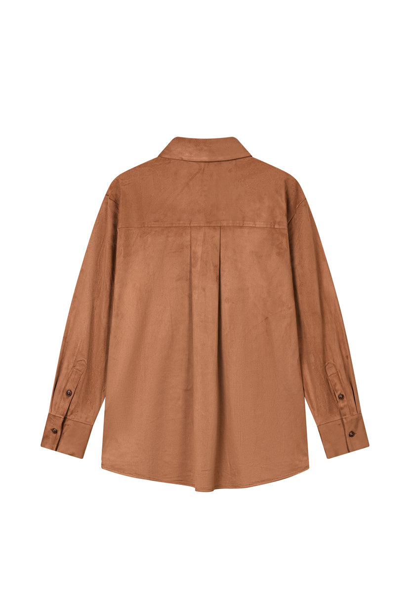 Petite Studio's Coleen Suede Shirt in Brown