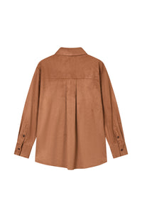 Petite Studio's Coleen Suede Shirt in Brown