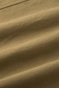 Petite Studio's Brenda Cotton Blend Shirt in Olive Brown