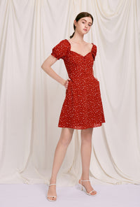 Petite Studio's Summer Maisy Dress in Red Print