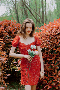 Petite Studio's Summer Maisy Dress in Red Print