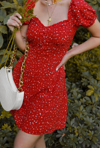 Petite Studio's Summer Maisy Dress in Red Print
