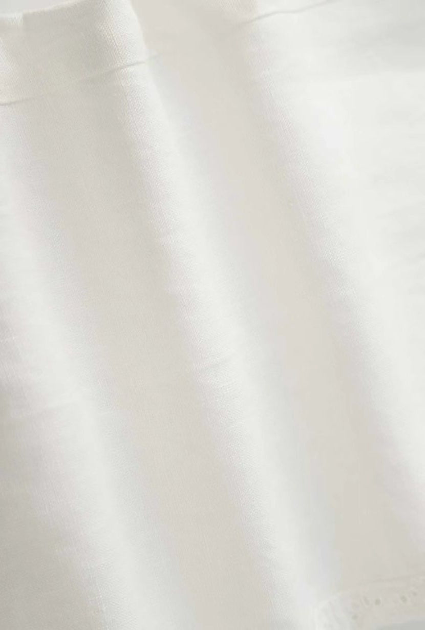 Petite Studio's Dasha Eyelet Linen Pants in White