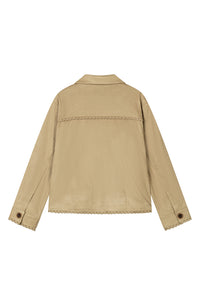 Petite Studio's Chiara Suede Jacket in Camel