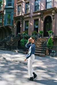 Petite Studio's Bethany Denim Blouse in Indigo