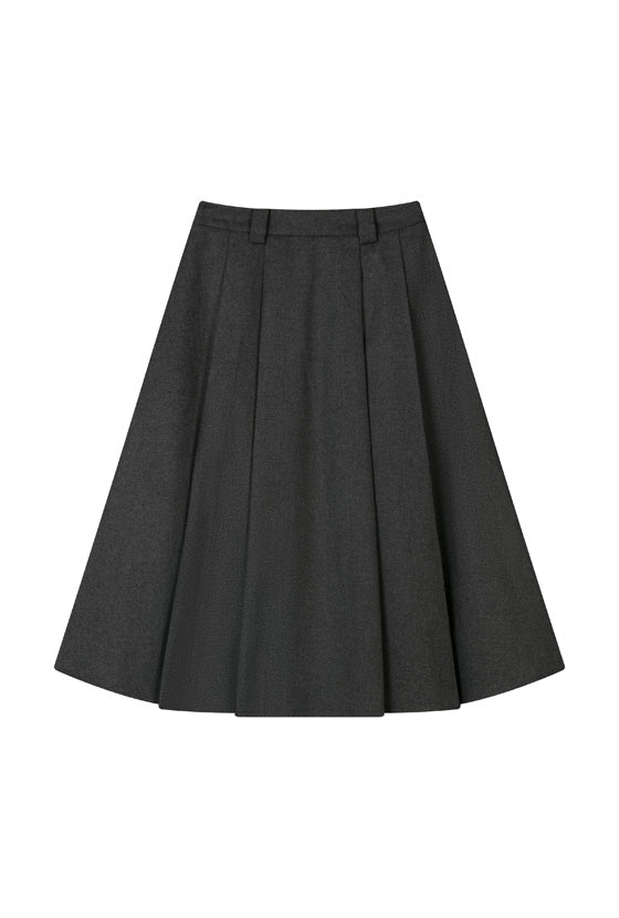Petite Studio's Blake Wool Blend Skirt in Grey