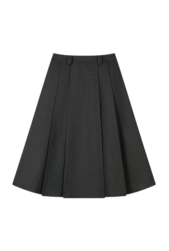 Petite Studio's Blake Wool Blend Skirt in Grey