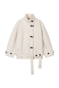 Petite Studio's Cole Wool Short Coat in Ivory
