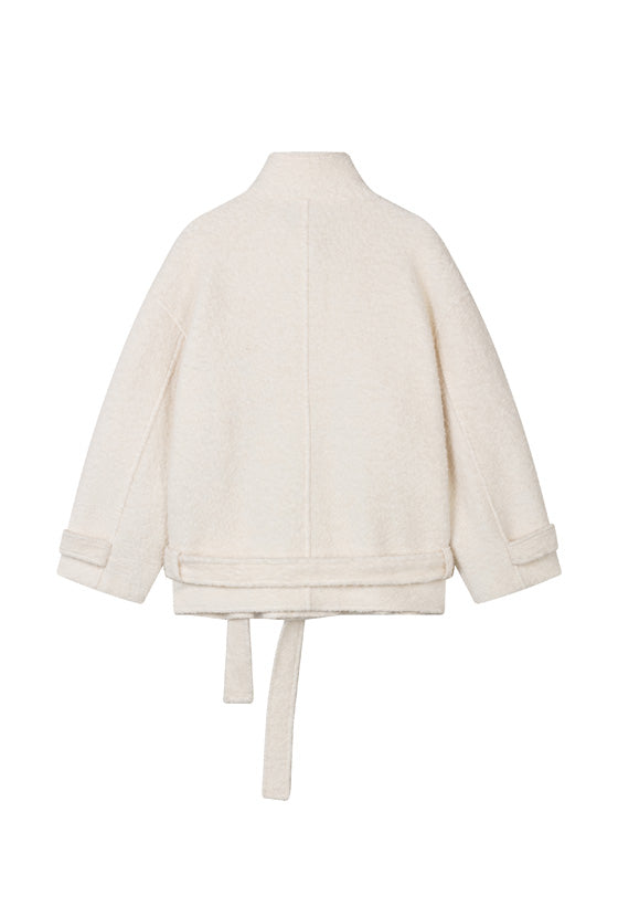 Petite Studio's Cole Wool Short Coat in Ivory