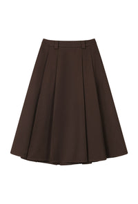 Petite Studio's Blake Wool Blend Skirt in Chocolate 