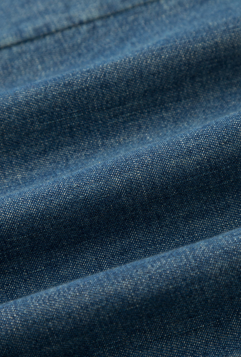 Petite Studio's Bethany Denim Blouse in Indigo