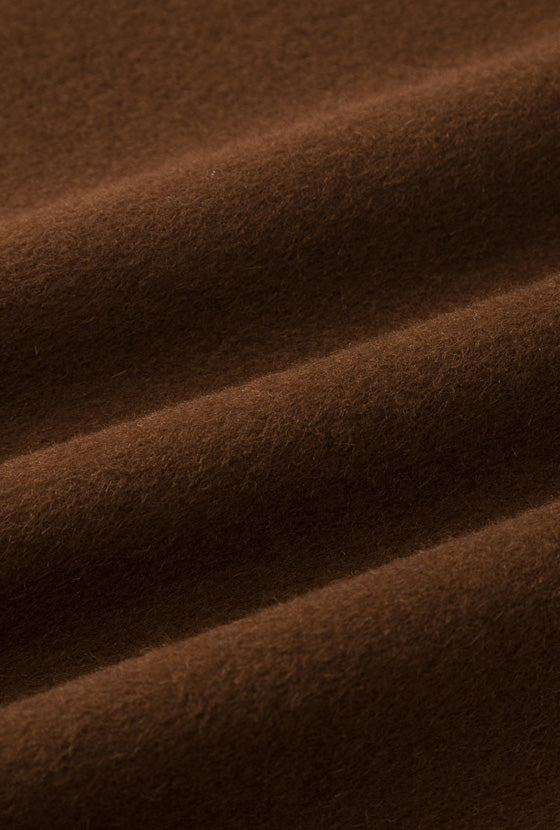 Petite Studio's Carina Wool Scarf Coat in Chocolate