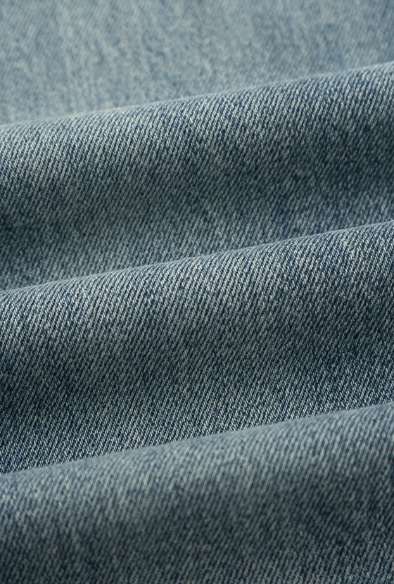 Petite Studio's Cayden Mid Rise Straight Leg Jeans in Blue 