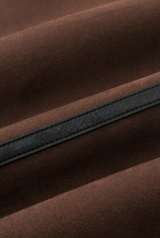 Petite Studio's Camilla Shearling Vest Jacket in Chocolate