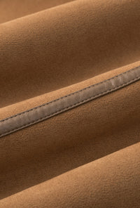 Petite Studio's Callen Suede and Fur Faux Shearling Coat in Tawny