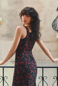 Petite Studio's Fynn Midi Dress in Black Cherry