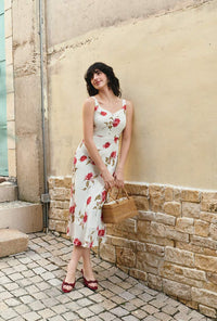 Petite Studio's Fynn Midi Dress in White Rose