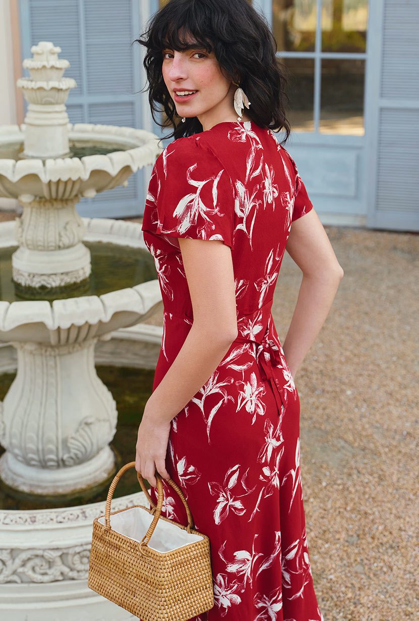 Petite Studio's Fraley Contoured Dress in Vintage Red 