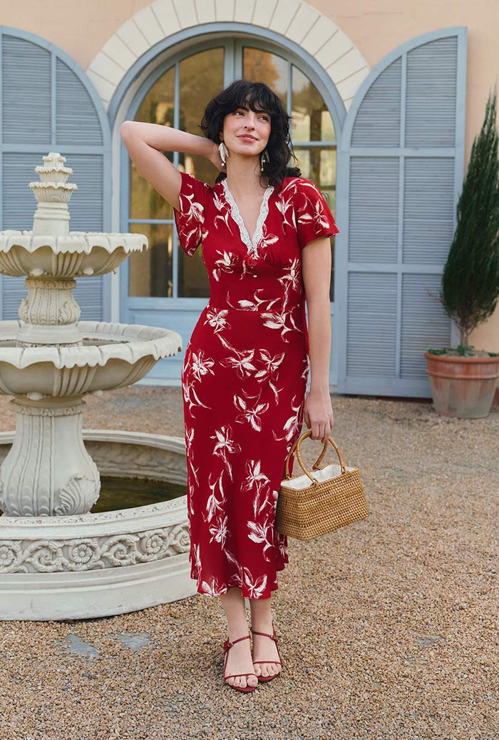 Petite Studio's Fraley Contoured Dress in Vintage Red 