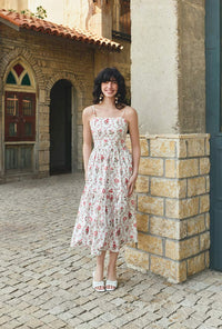 Petite Studio's Finch Cotton Dress in Pink Floral