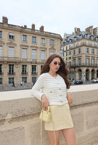 Petite Studio NYC's Cindy Cotton Cardigan in Ivory