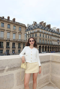 Petite Studio NYC's Cindy Cotton Cardigan in Ivory