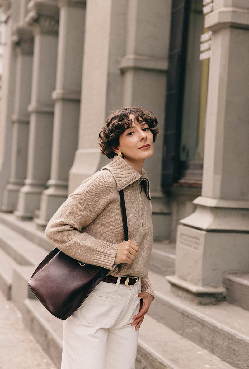 Petite Studio's Barry Wool Sweater in Tan