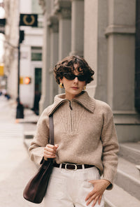 Petite Studio's Barry Wool Sweater in Tan