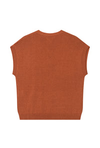 Petite Studio's Eugene Cotton Knit Top in Bronze