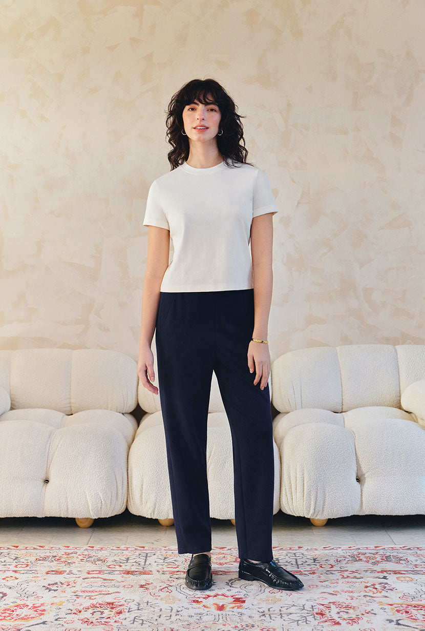 Petite Studio's Eunice Cotton T-shirt in Ivory