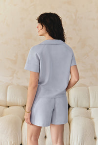 Petite Studio's Elowen Cotton Top in Serenity Blue