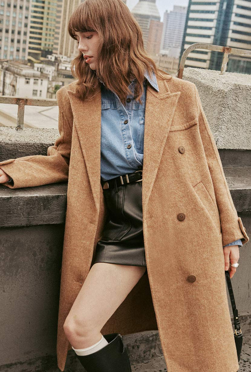 Petite Studio's Allister Wool Coat in Camel