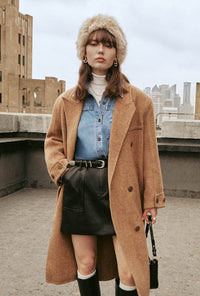 Petite Studio's Allister Wool Coat in Camel