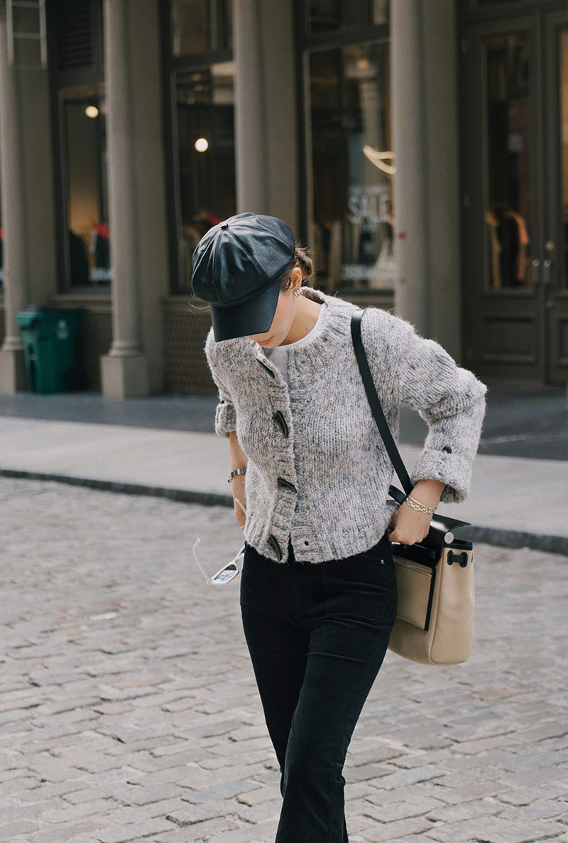 Petite Studio's Colt Wool Cardigan in Grey