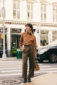 Petite Studio's Reign Wool Pants in Hazelnut