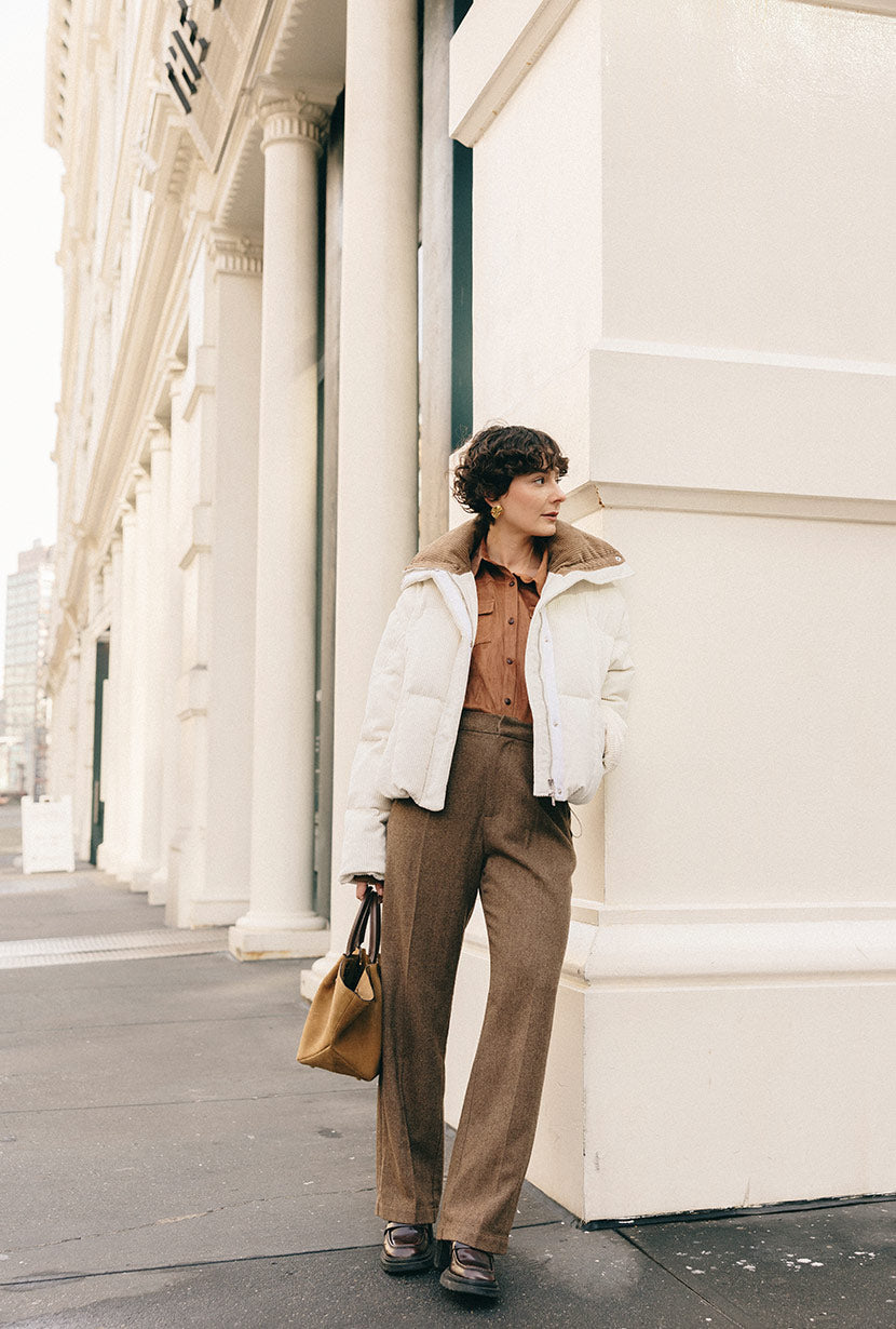 Petite Studio's Reign Wool Pants in Hazelnut