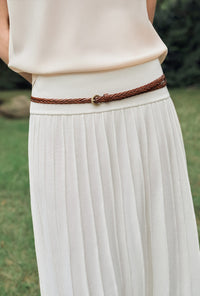 Petite Studio's Czar Bamboo Knit Skirt in Ivory