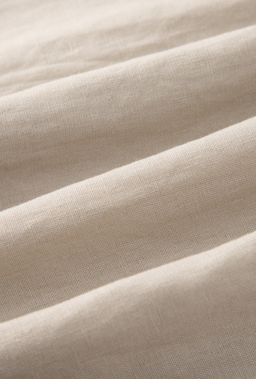 Petite Studio's Atticus Linen Midi Skirt in Sand