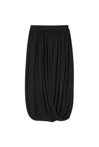Petite Studio's Quentin Jersey Cotton Cocoon Skirt in Black