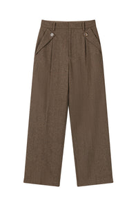 Petite Studio's Reign Wool Pants in Hazelnut