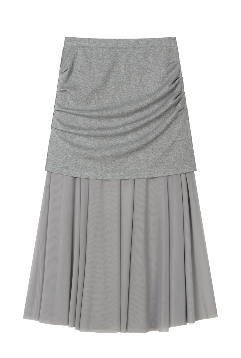 Petite Studio's Dolly Jersey Cotton Skirt in Grey