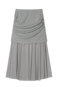 Petite Studio's Dolly Jersey Cotton Skirt in Grey