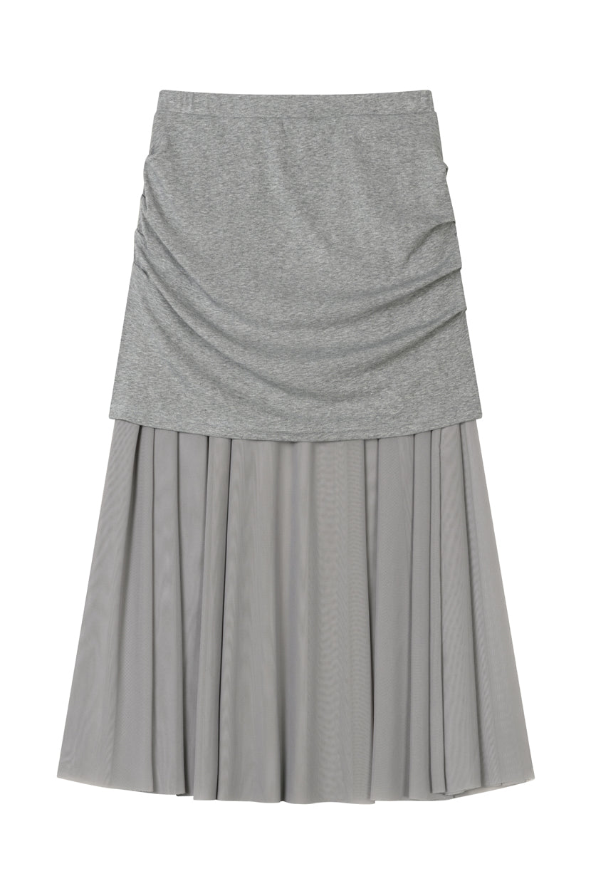 Petite Studio's Dolly Jersey Cotton Skirt in Grey