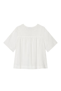 Petite Studio's Callie Linen Blouse in White 