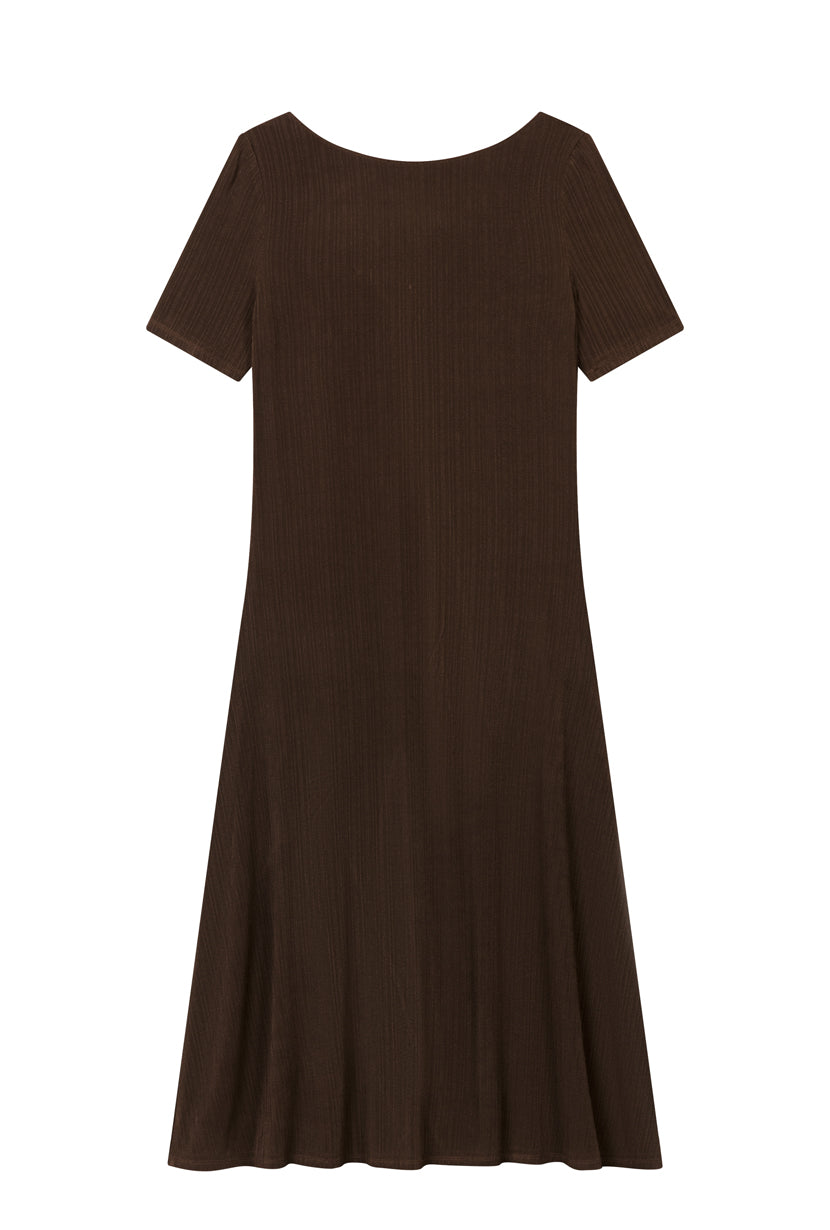 Petite Studio's Ezra Knit Dress in Chocolate 
